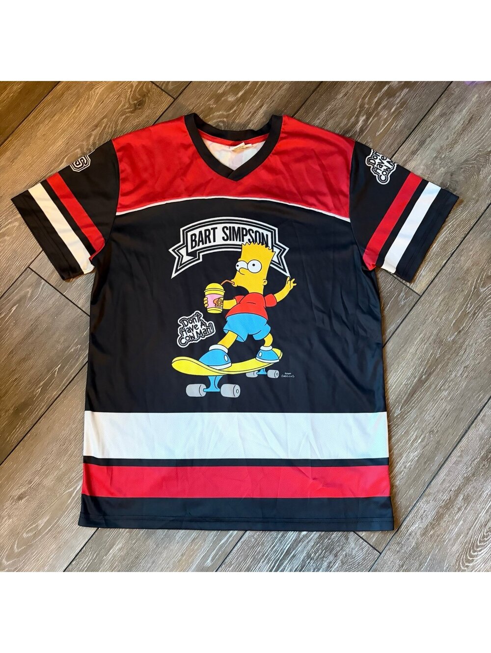 Vintage-Style The Simpsons Bart Simpson 89 Hockey Jersey Shirt Adult Small